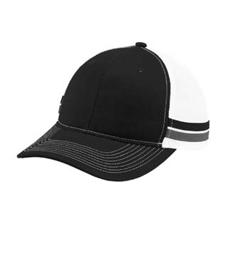 Two-Stripe Snapback Trucker Cap