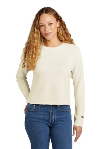 Ladies Tri-Blend Fleece Crop Crew