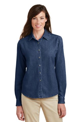 Ladies' Long Sleeve Denim Shirt