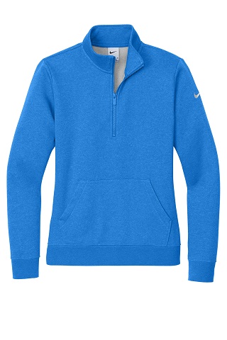 Ladies Club Fleece Sleeve Swoosh 1/2-Zip