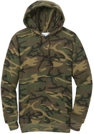 PC78HC - Fleece Camo Pullover Hooded Sweatshirt